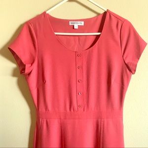 Down East -coral shift dress